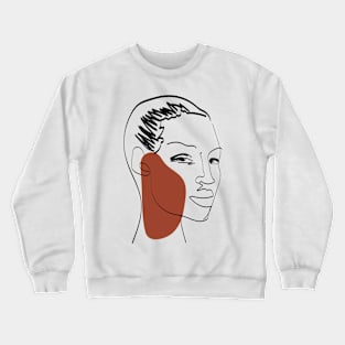 Outline black girl Crewneck Sweatshirt